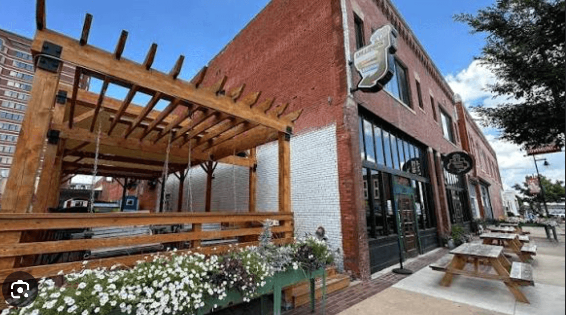 Lollipops exterior and patio in downtown Bartlesville